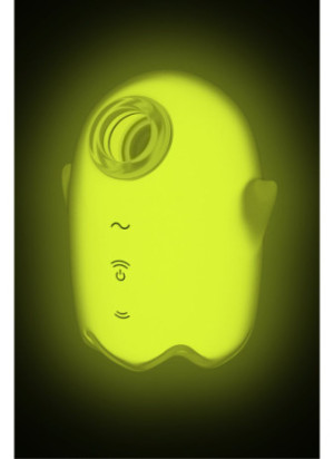 Stimulateur de clitoris fluorescent vibration et air pulsé USB vert Glowing Ghost Satisfyer - CC597852
